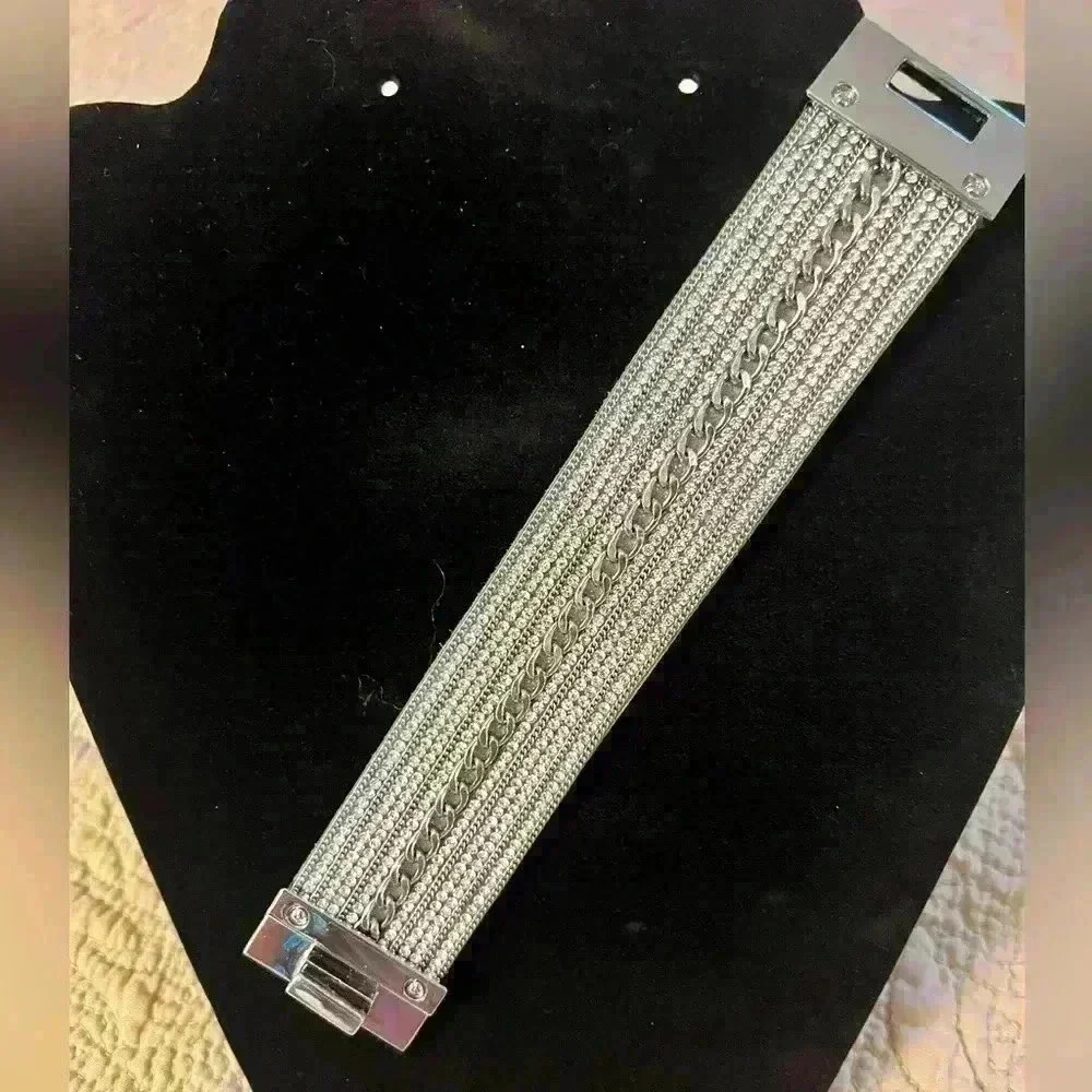 🛑3 for$25 deal, Women's Overloaded Crystal-Studded Bracelet